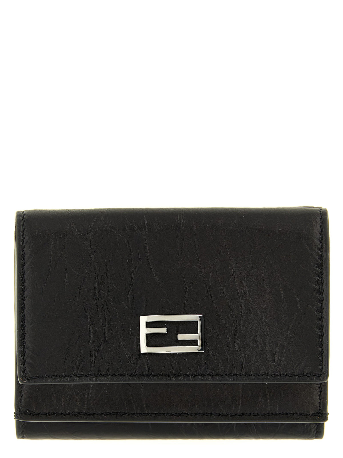 Fendi Tube Mini Trifold Wallet Black