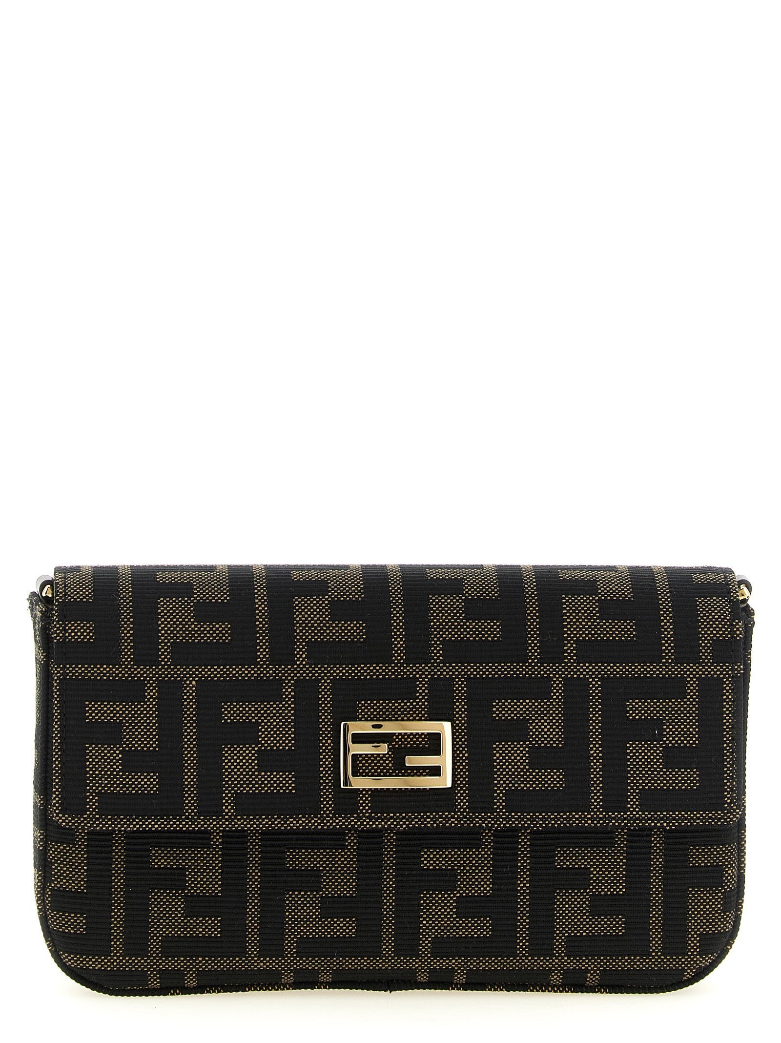 Fendi Tube Wallet on Chain Brown