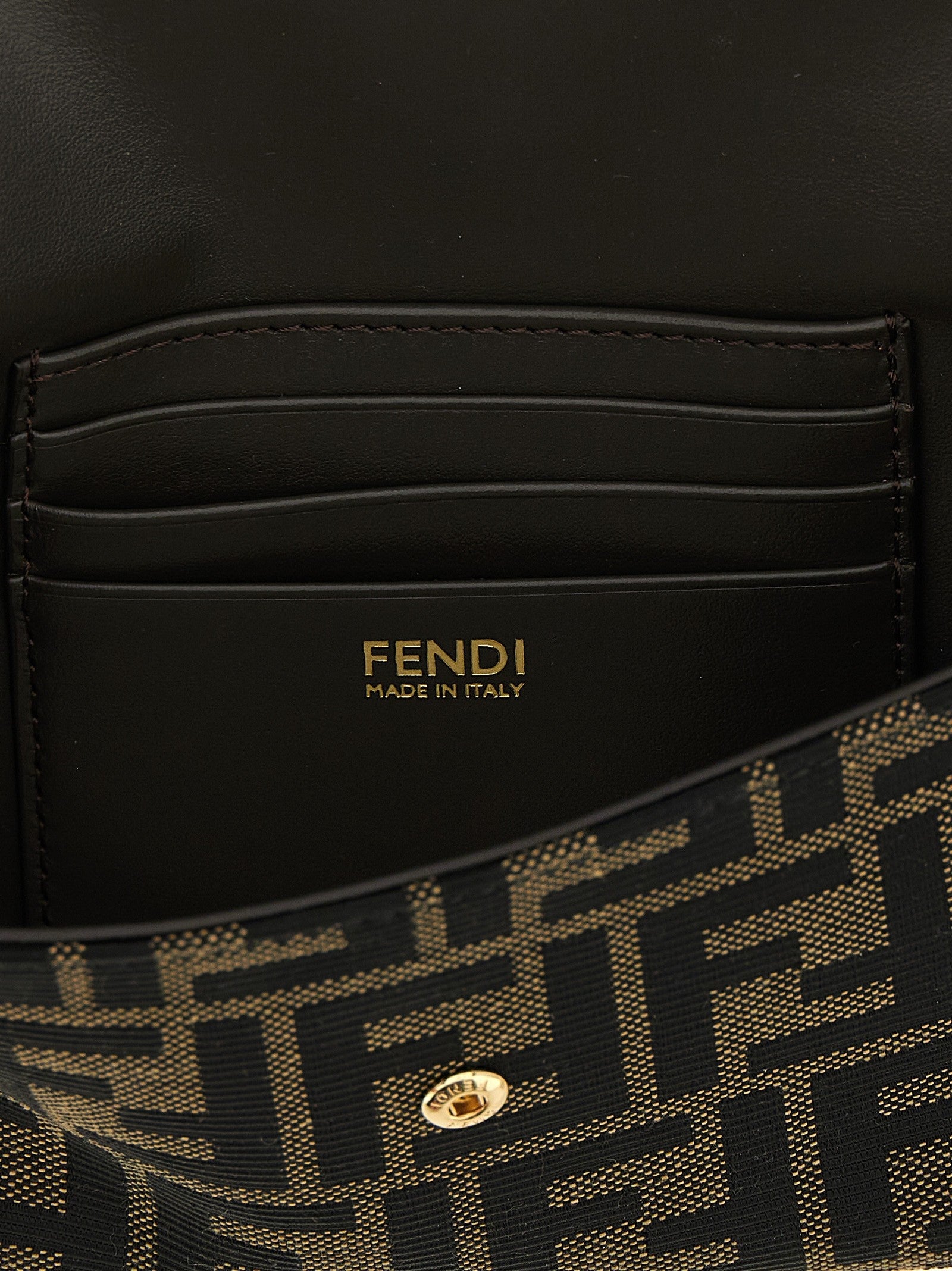 Fendi Tube Wallet on Chain Brown