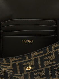 Fendi Tube Wallet on Chain Brown