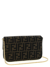 Fendi Tube Wallet on Chain Brown