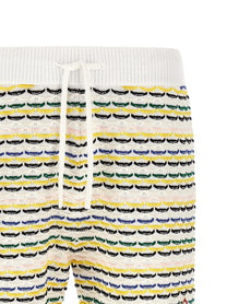 Casablanca Tuck Stitch Bermuda Shorts Gold