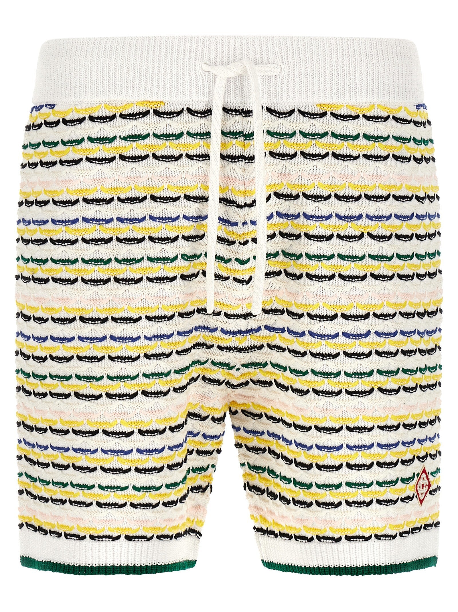 Casablanca Tuck Stitch Bermuda Shorts Gold