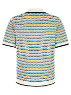 Casablanca Tuck Stitch Polo Shirt Gold, view 2