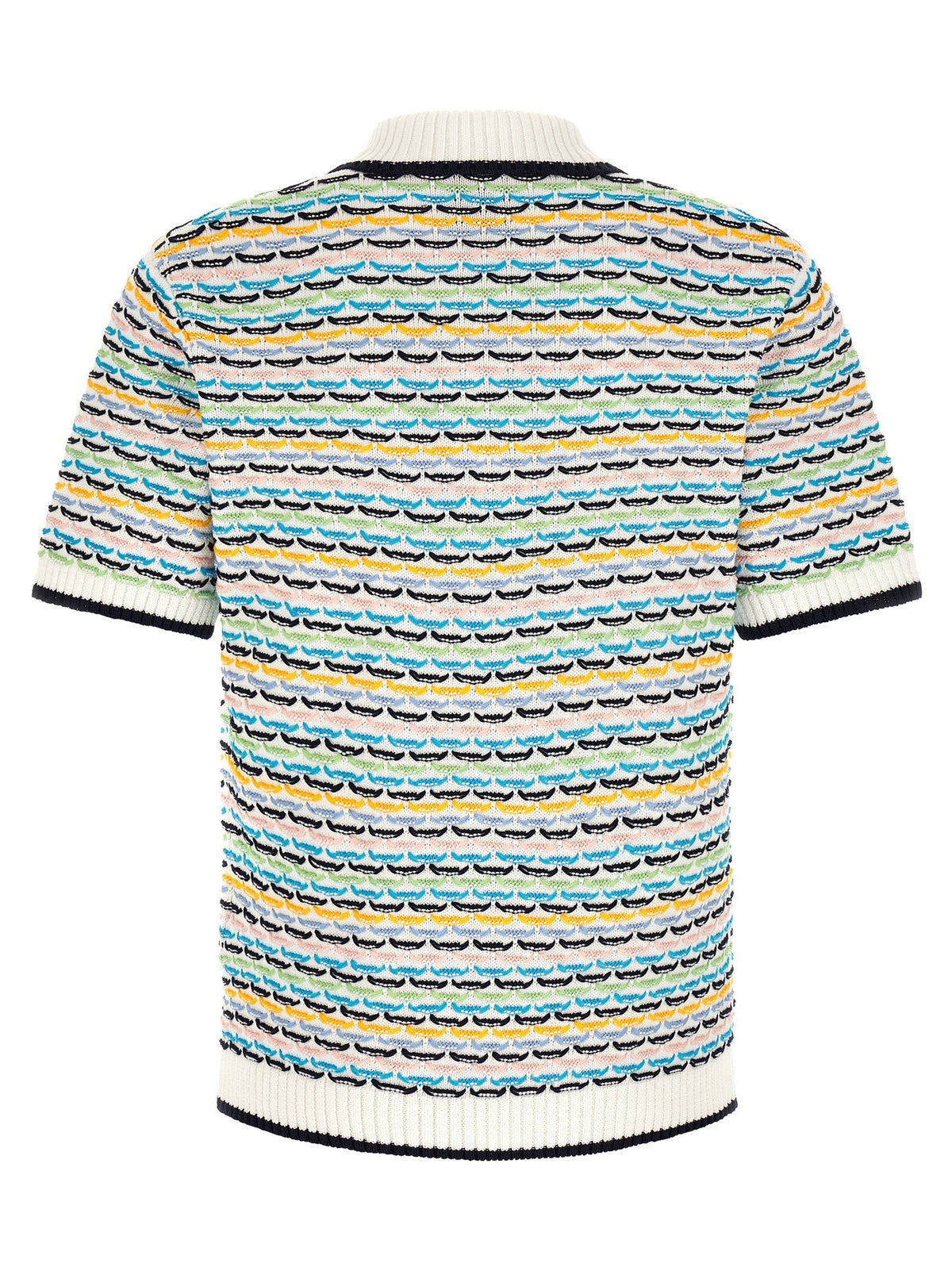 Casablanca Tuck Stitch Polo Shirt Gold, view 2