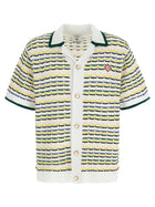 Casablanca Tuck Stitch Short Sleeve Shirt Gold