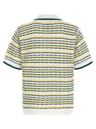 Casablanca Tuck Stitch Short Sleeve Shirt Gold, view 2