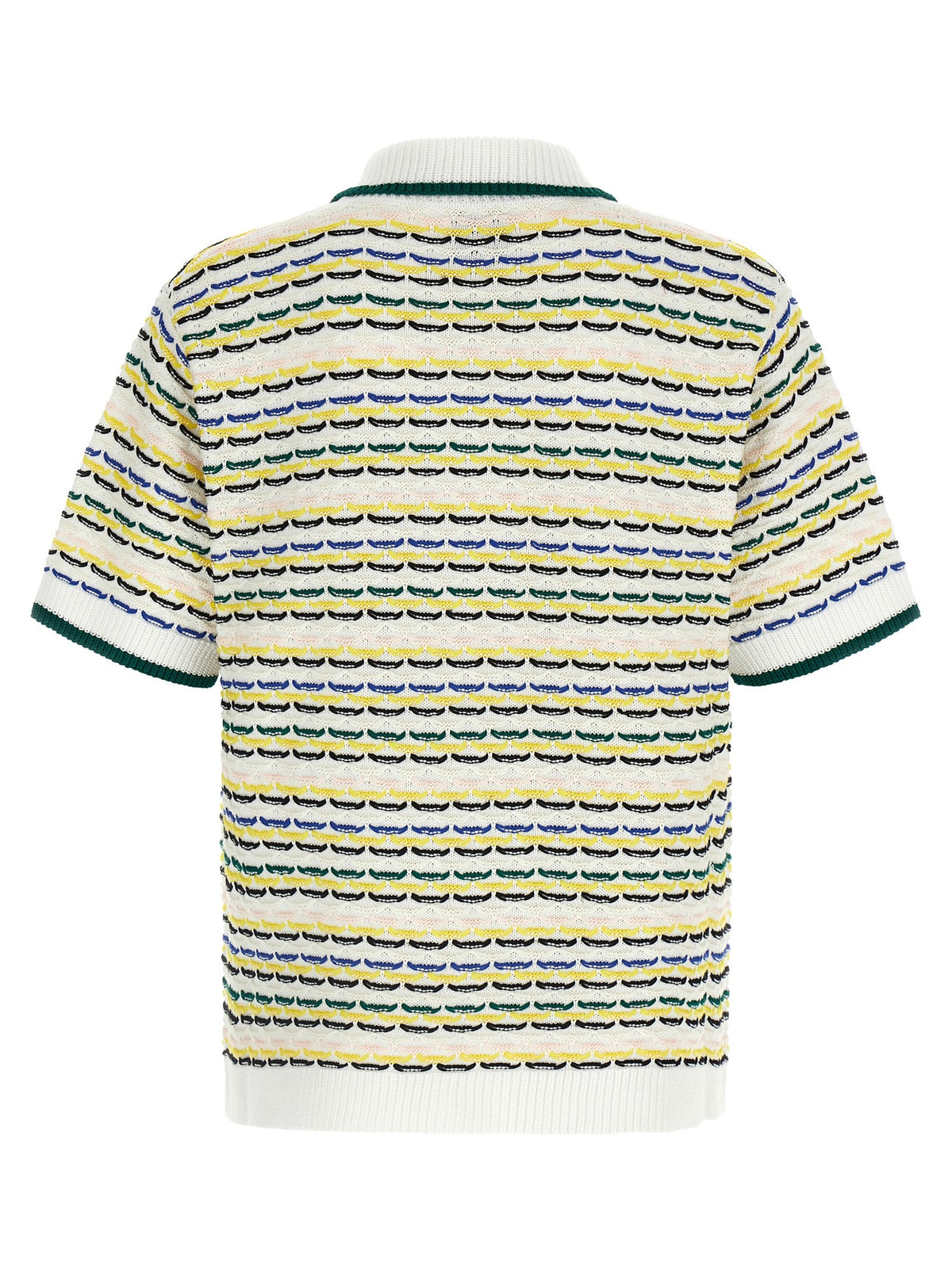 Casablanca Tuck Stitch Short Sleeve Shirt Gold, view 2