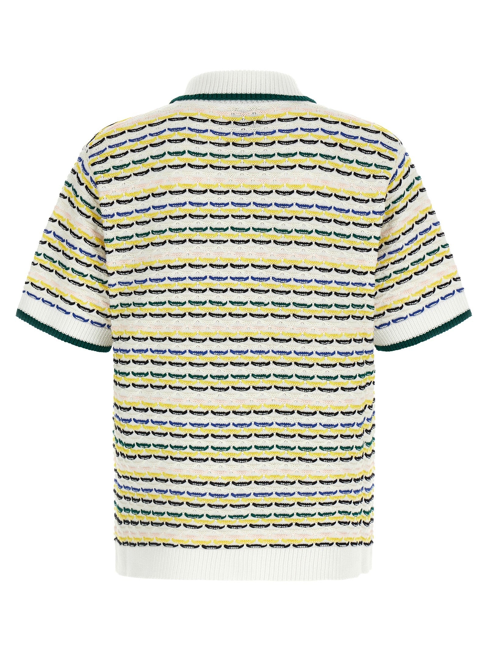 Casablanca Tuck Stitch Short Sleeve Shirt Gold