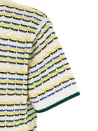 Casablanca Tuck Stitch Short Sleeve Shirt Gold, view 4