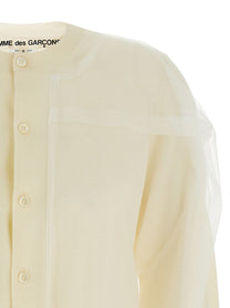 Comme Des Garçons Tulle Cardigan White