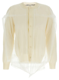 Comme Des Garçons Tulle Cardigan White