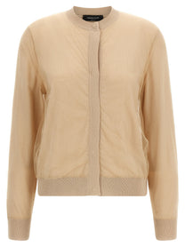 Fabiana Filippi Tulle Cardigan Brown