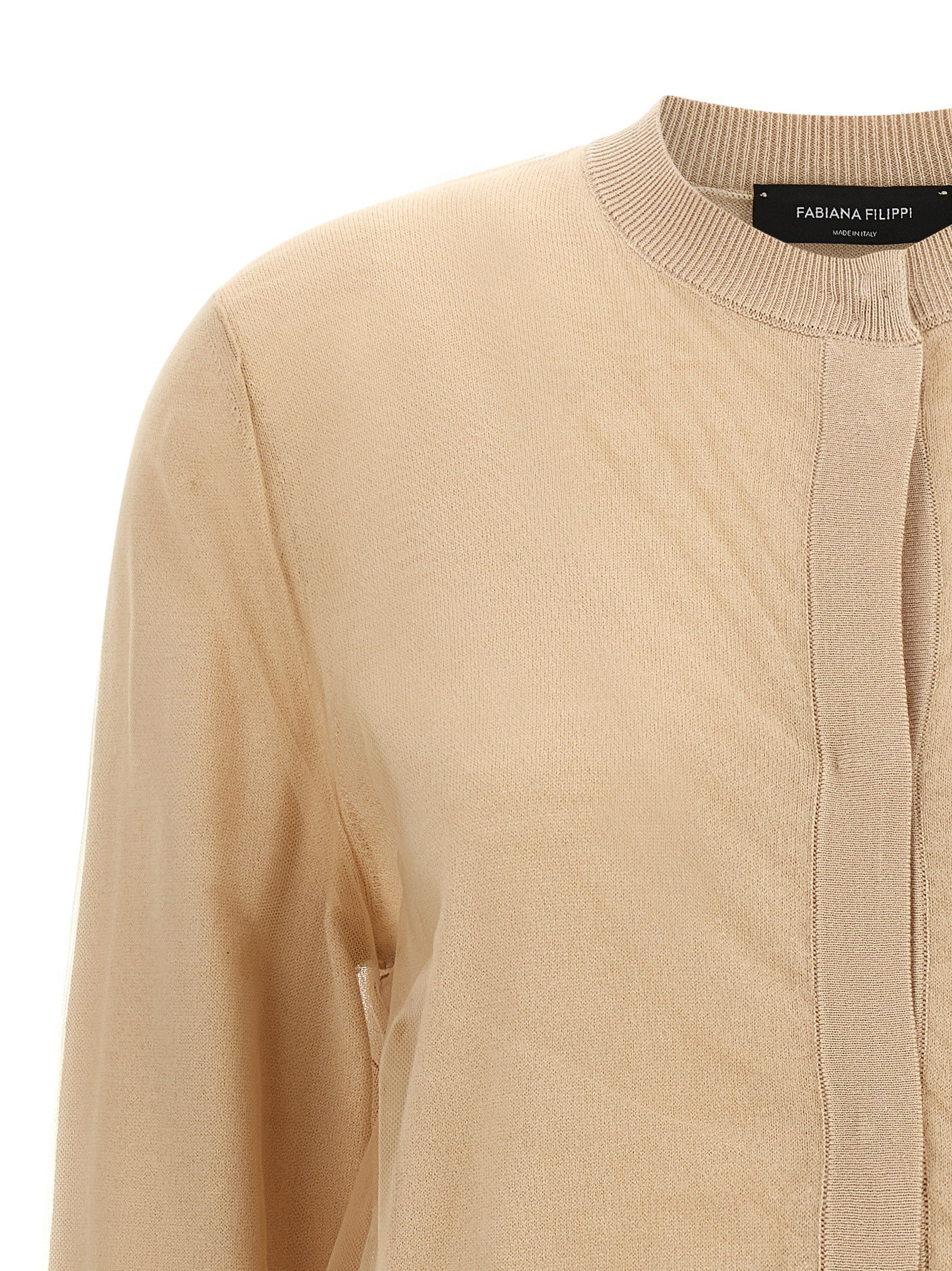 Fabiana Filippi Tulle Cardigan Brown