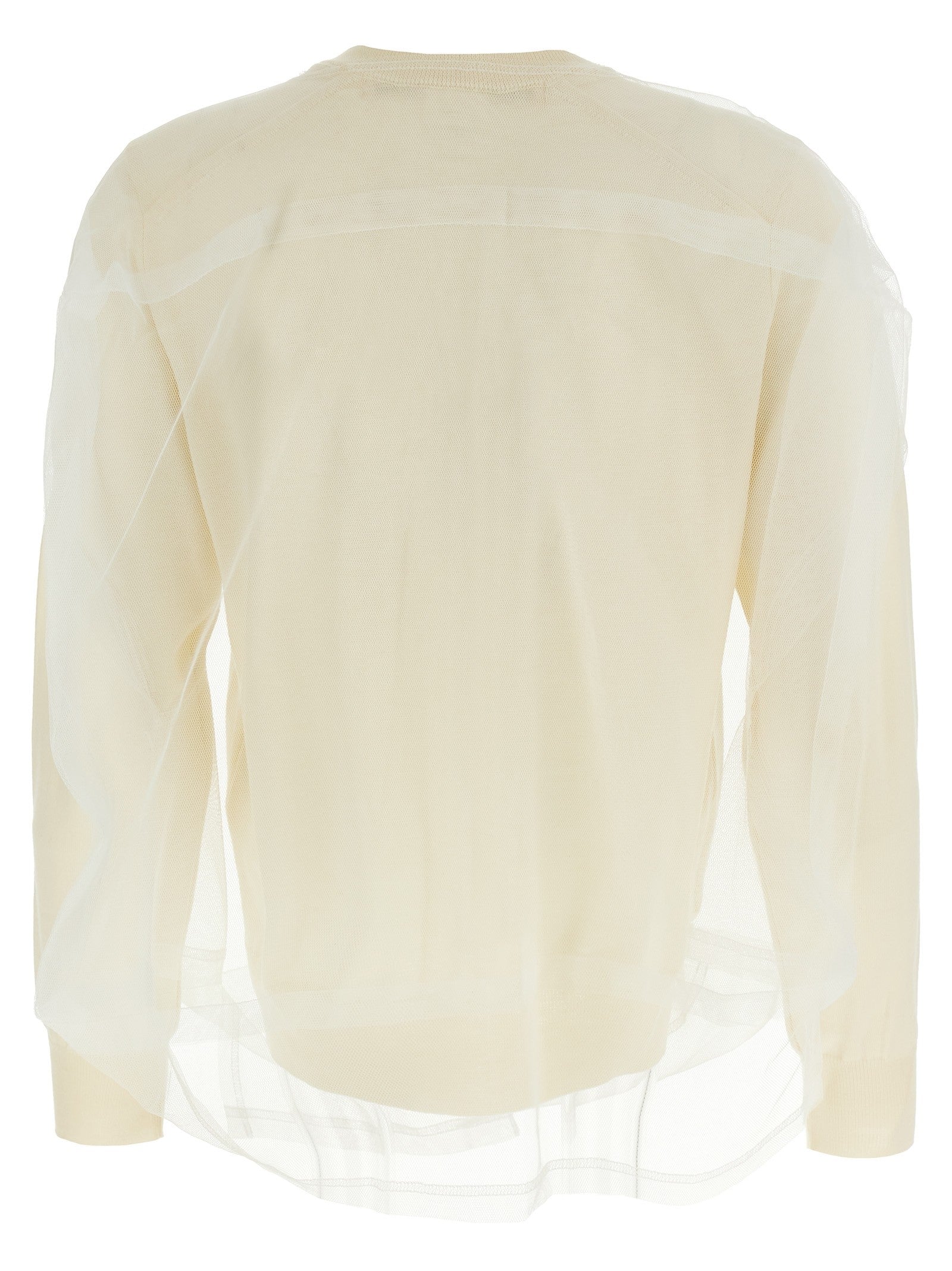 Comme Des Garçons Tulle Cardigan White
