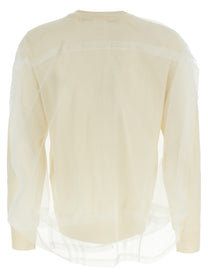Comme Des Garçons Tulle Cardigan White