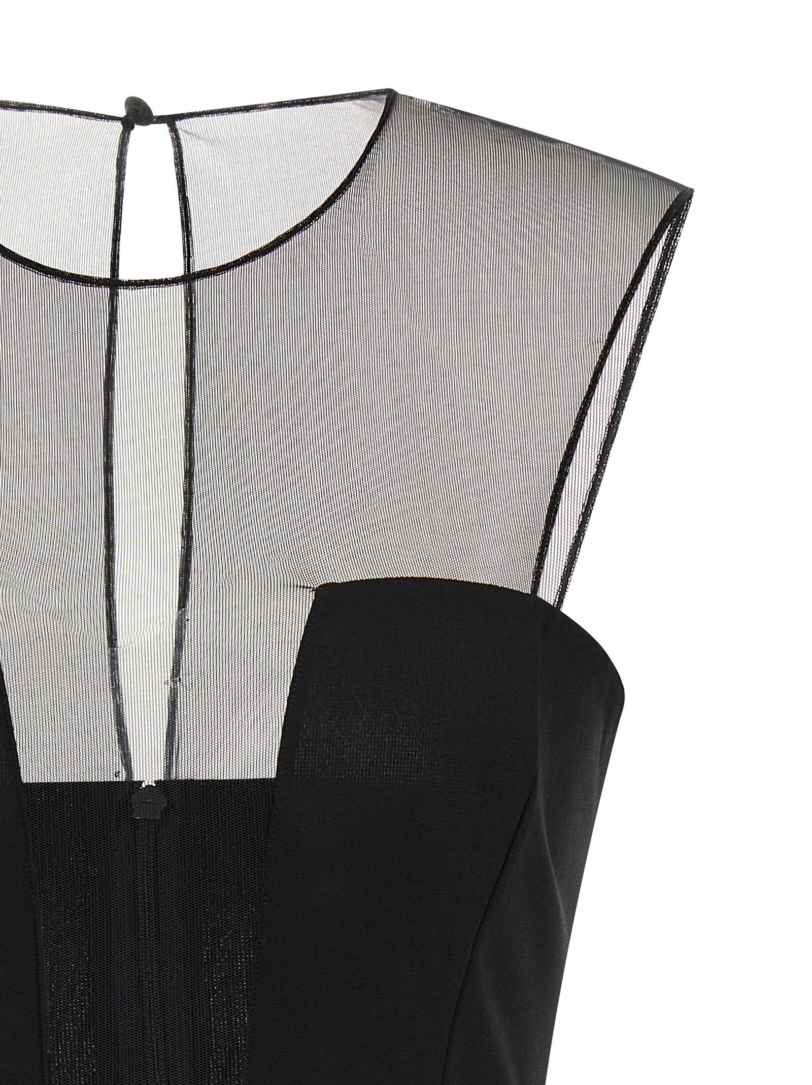 Nensi Dojaka Tulle Insert Dress Black