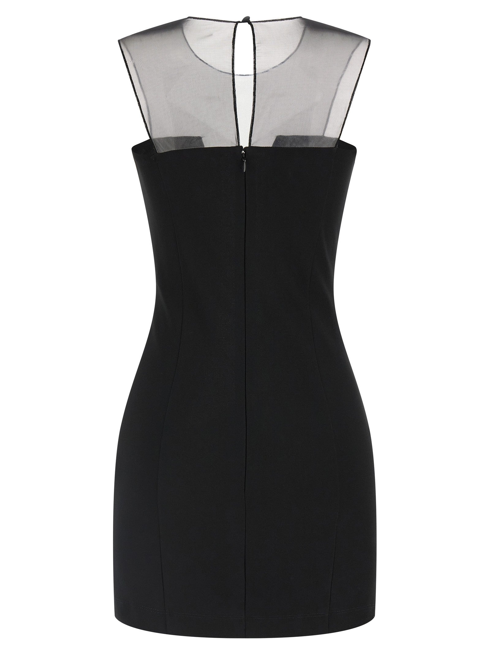 Nensi Dojaka Tulle Insert Dress Black