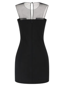 Nensi Dojaka Tulle Insert Dress Black