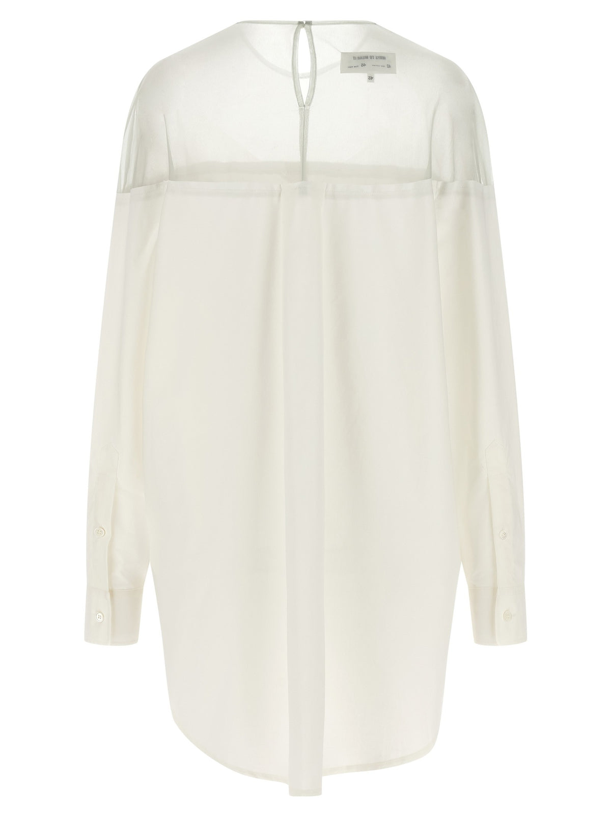 MM6 Maison Margiela Tulle Insert Shirt White, view 2