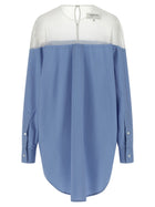 MM6 Maison Margiela Tulle Insert Shirt Blue, view 2