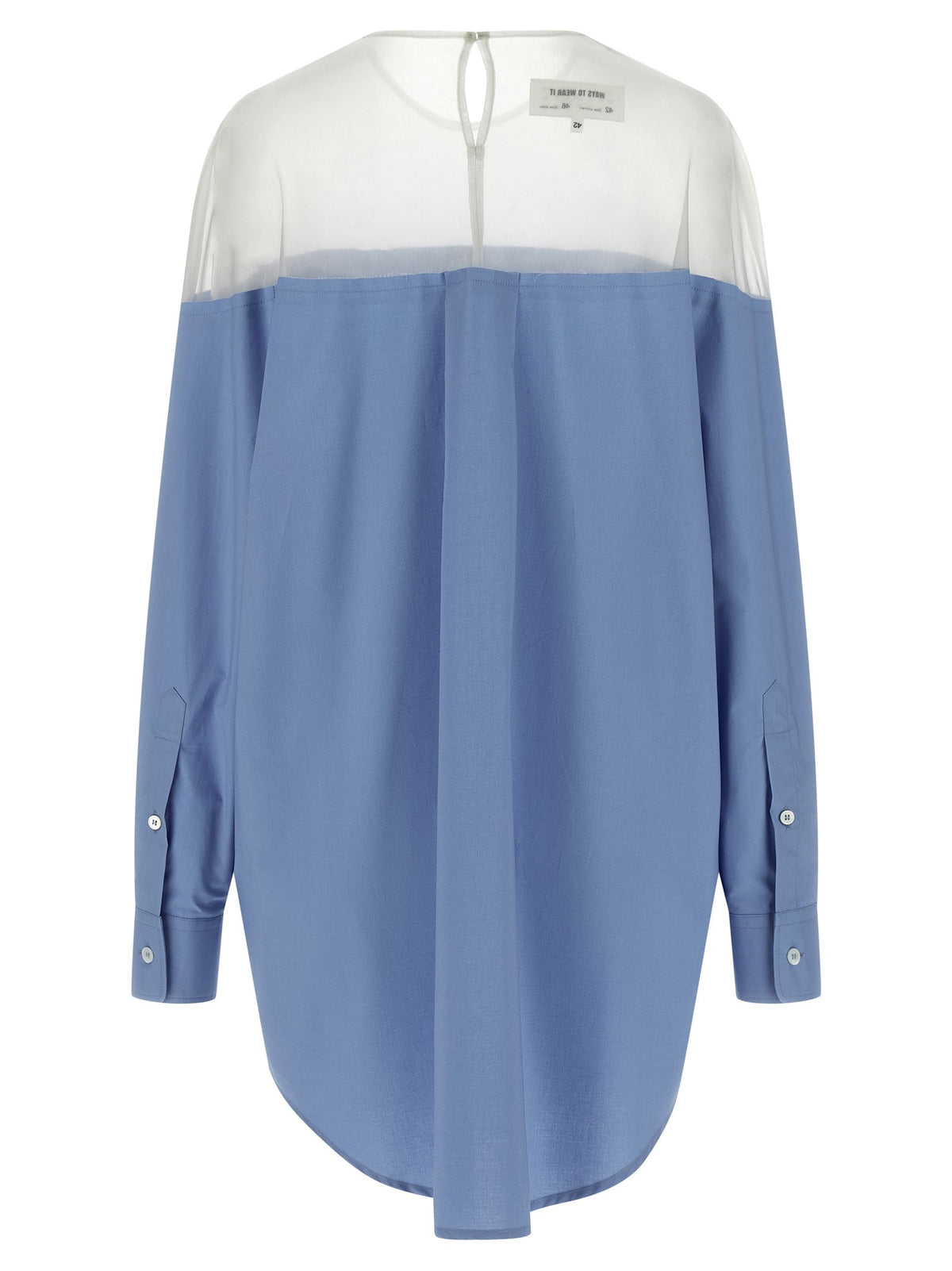 MM6 Maison Margiela Tulle Insert Shirt Blue, view 2