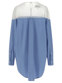 MM6 Maison Margiela Tulle Insert Shirt Blue, view 2