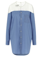 MM6 Maison Margiela Tulle Insert Shirt Blue