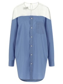 MM6 Maison Margiela Tulle Insert Shirt Blue