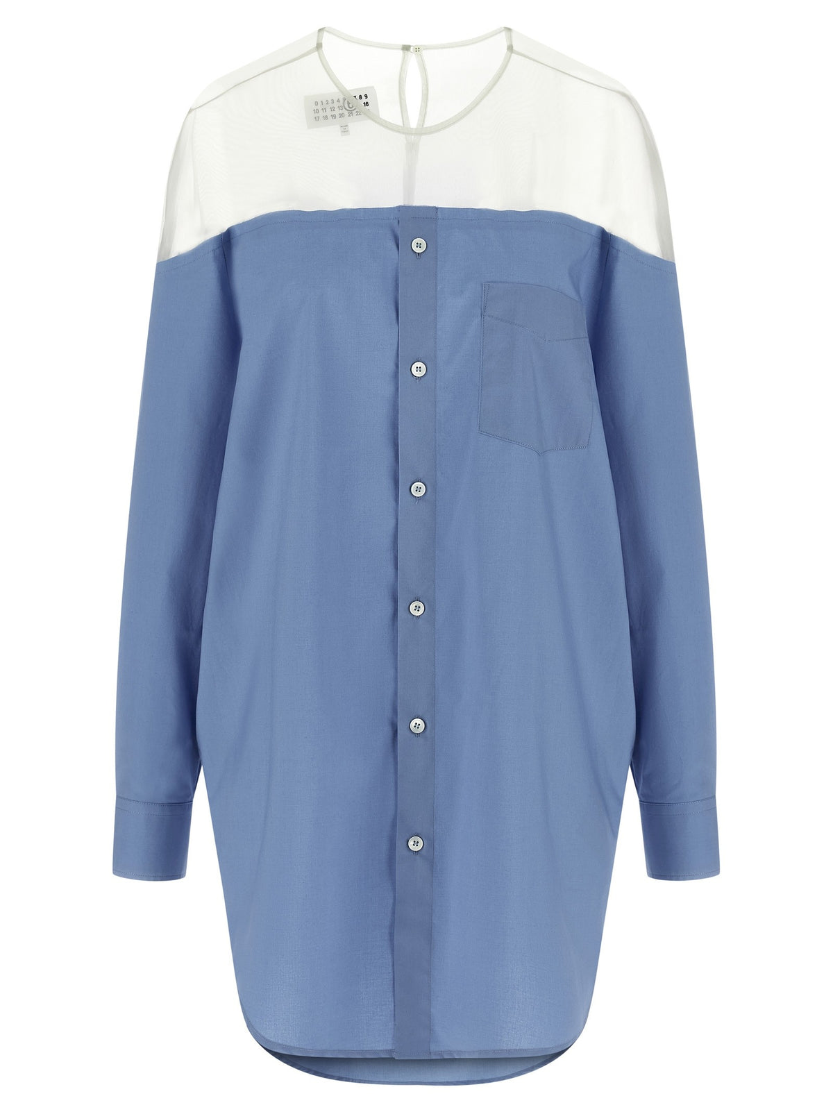 MM6 Maison Margiela Tulle Insert Shirt Blue