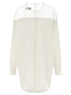 MM6 Maison Margiela Tulle Insert Shirt White