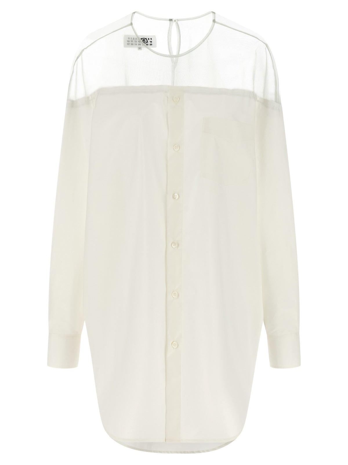 MM6 Maison Margiela Tulle Insert Shirt White