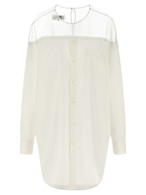 MM6 Maison Margiela Tulle Insert Shirt White