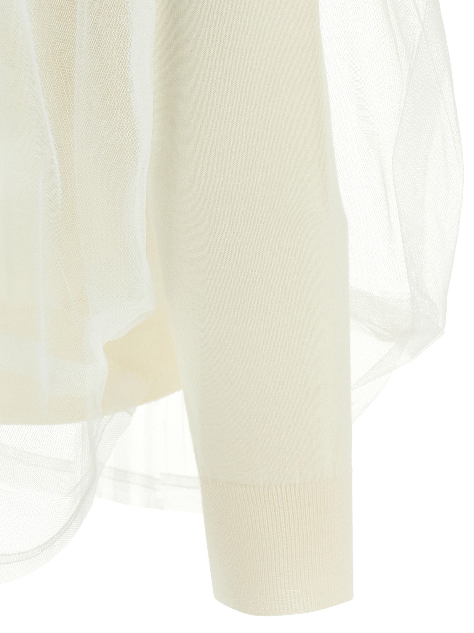 Comme Des Garçons Tulle Sweater White