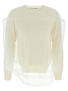 Comme Des Garçons Tulle Sweater White