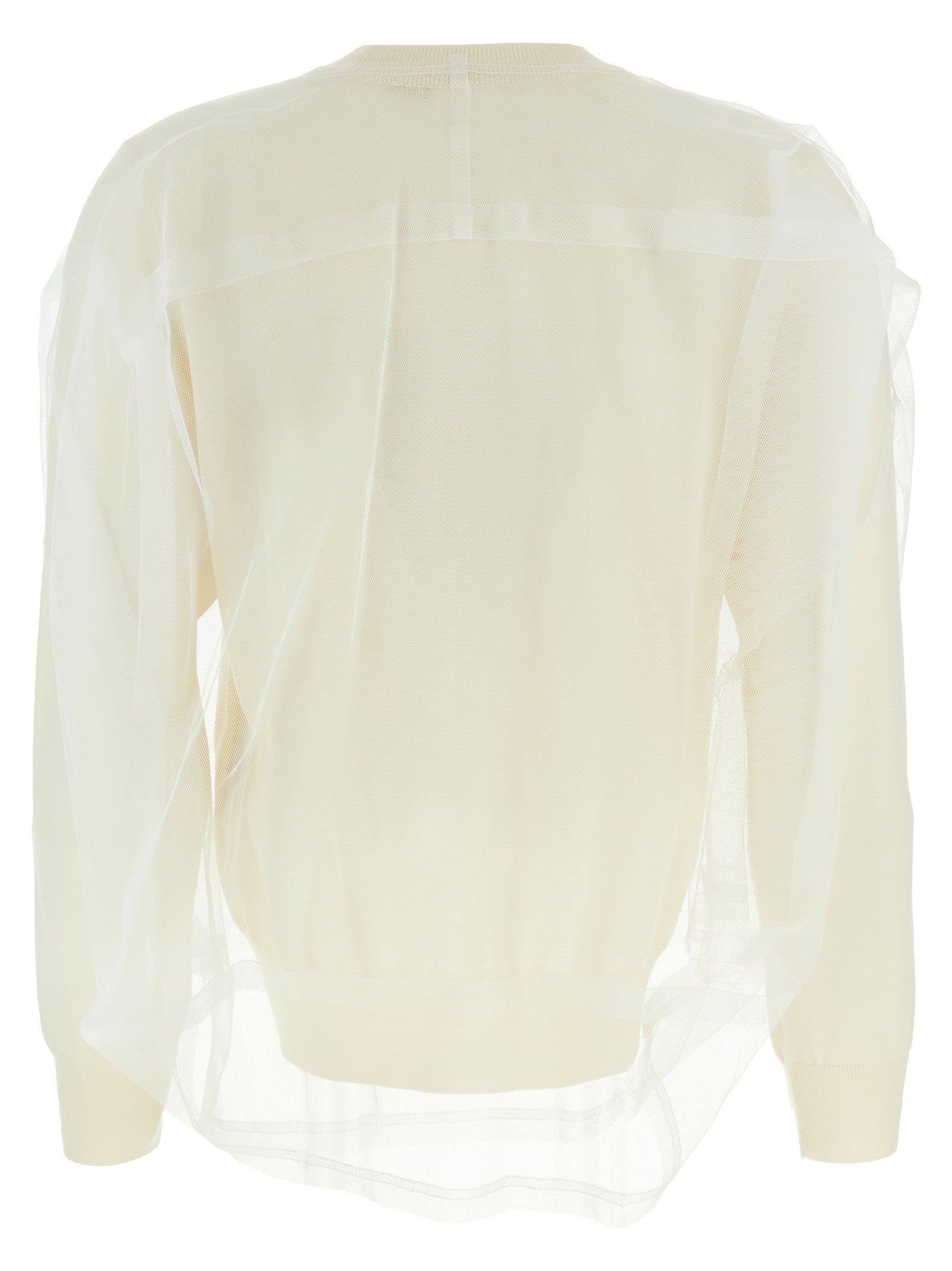Comme Des Garçons Tulle Sweater White