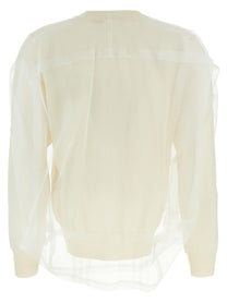 Comme Des Garçons Tulle Sweater White