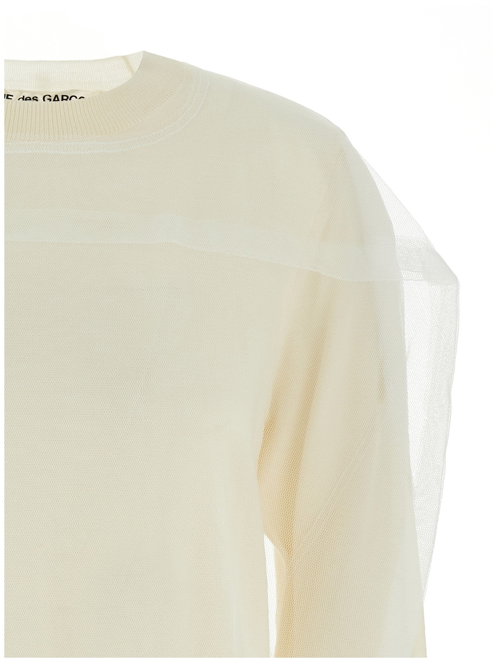 Comme Des Garçons Tulle Sweater White