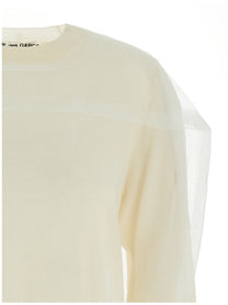 Comme Des Garçons Tulle Sweater White