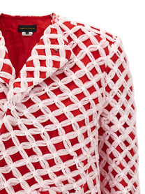 Comme Des Garçons Tulle Weave Blazer Gold
