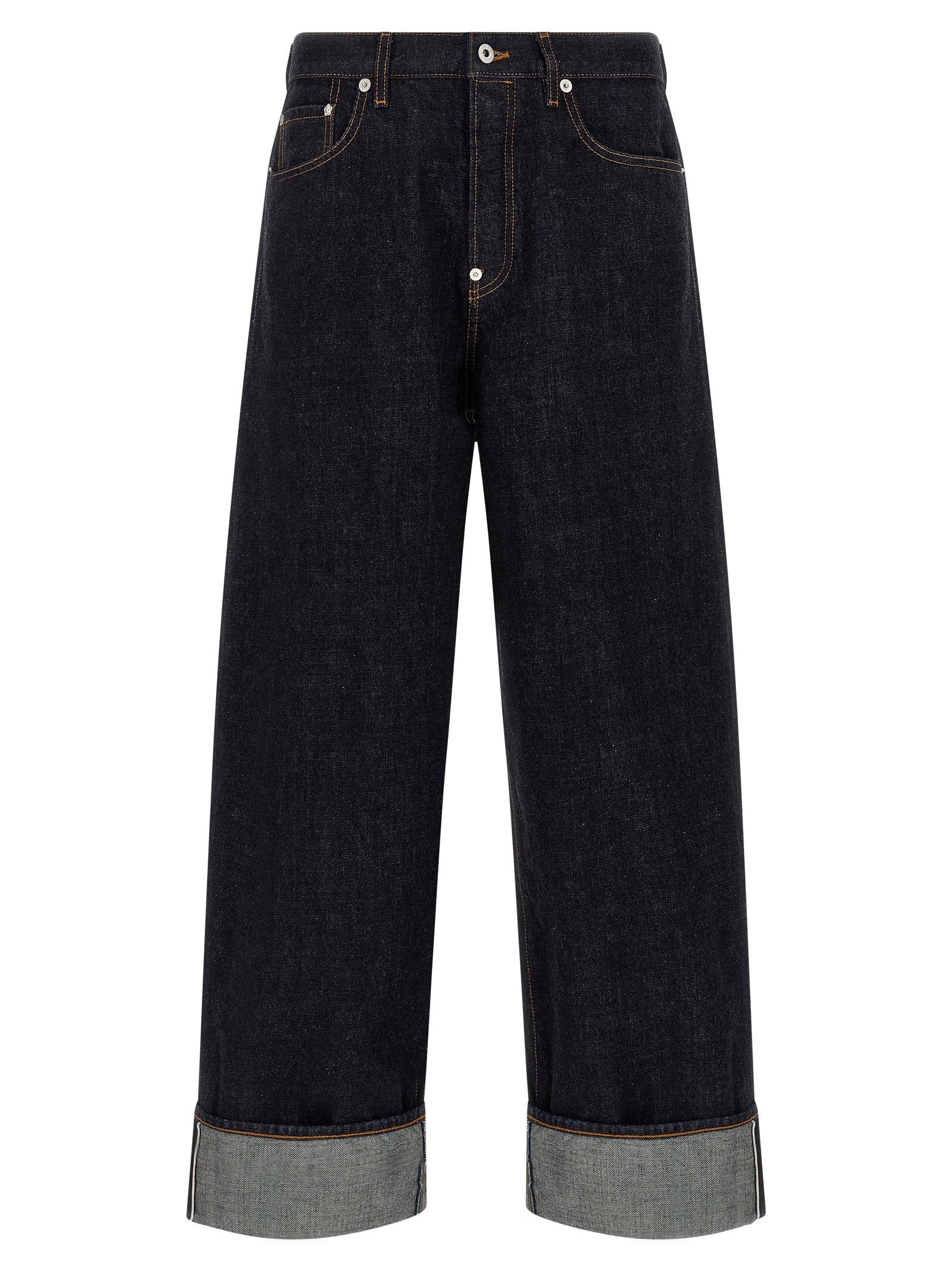 Kenzo Turn up Jeans Blue