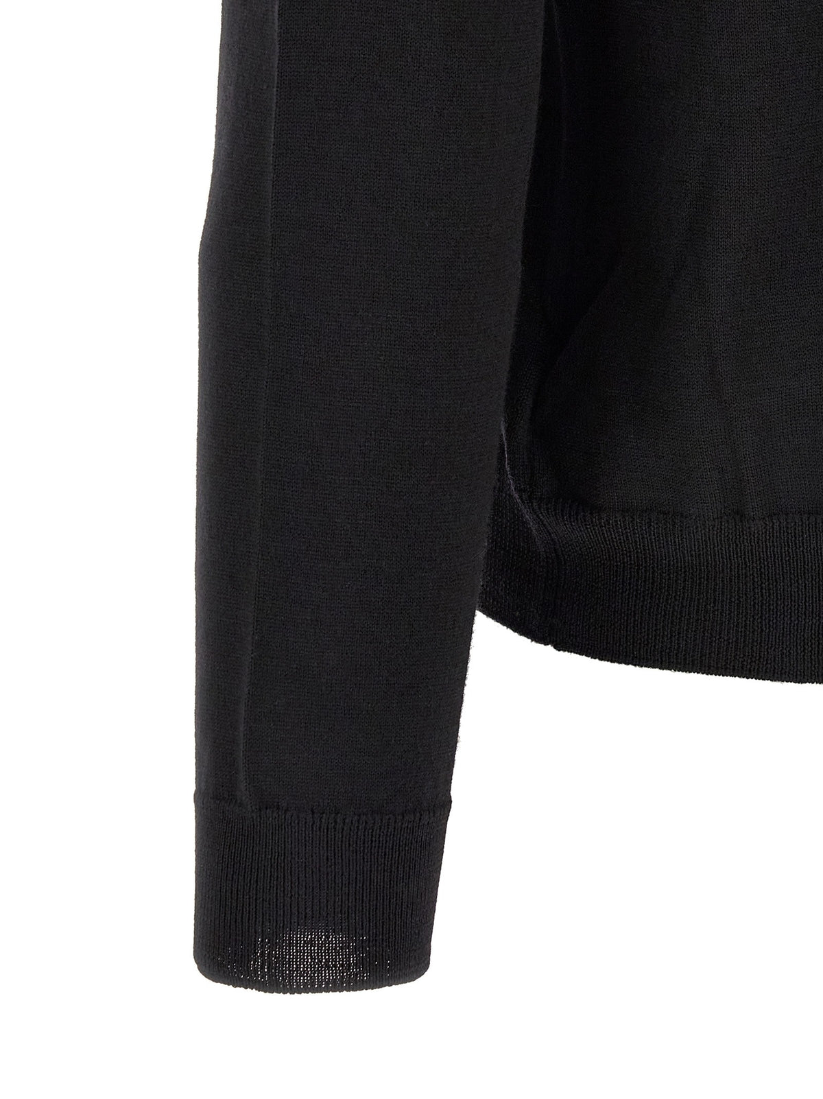 Zanone Turtle Neck Sweater Black, view 4