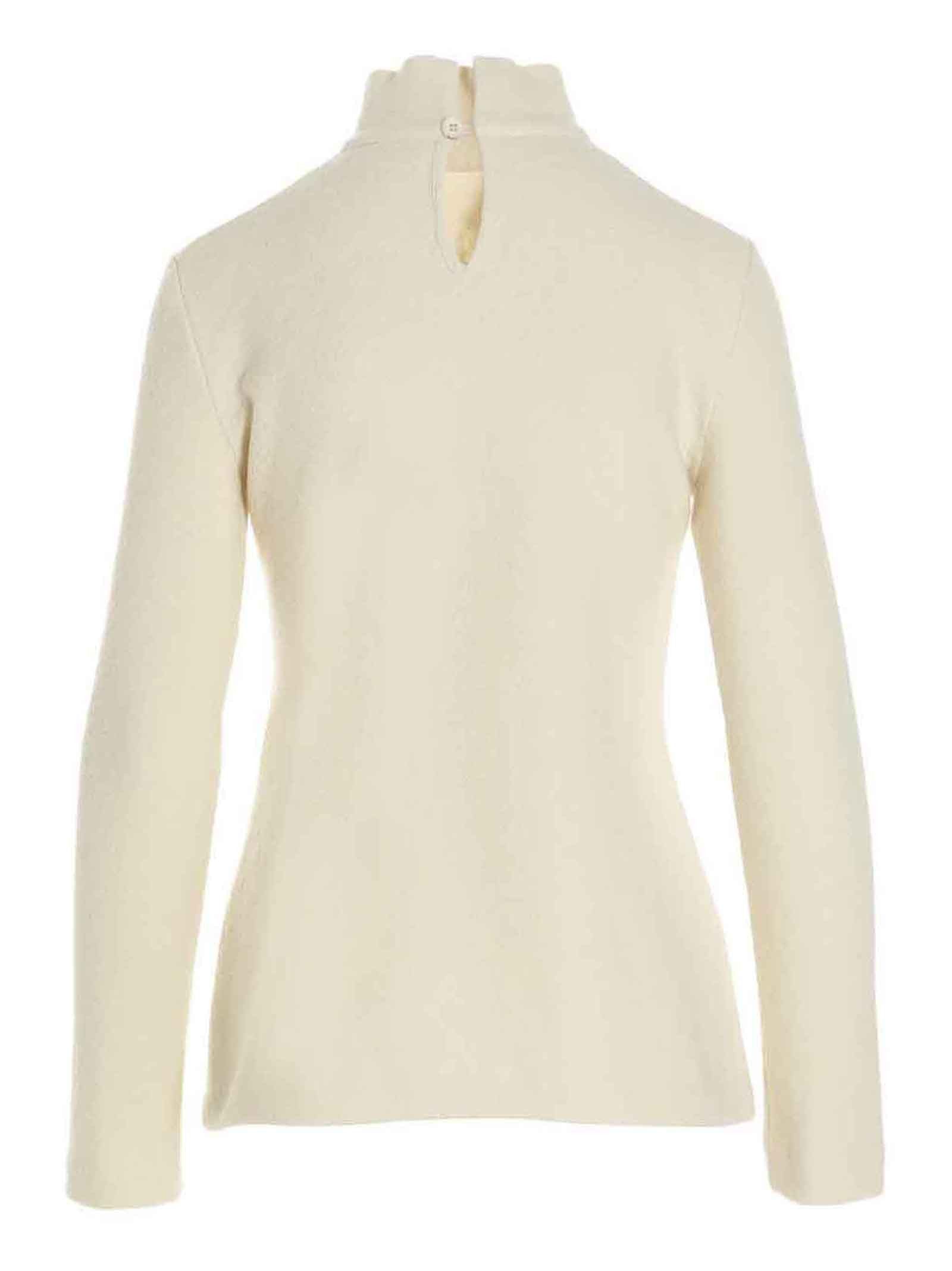 Jil Sander Turtle Neck Sweater White