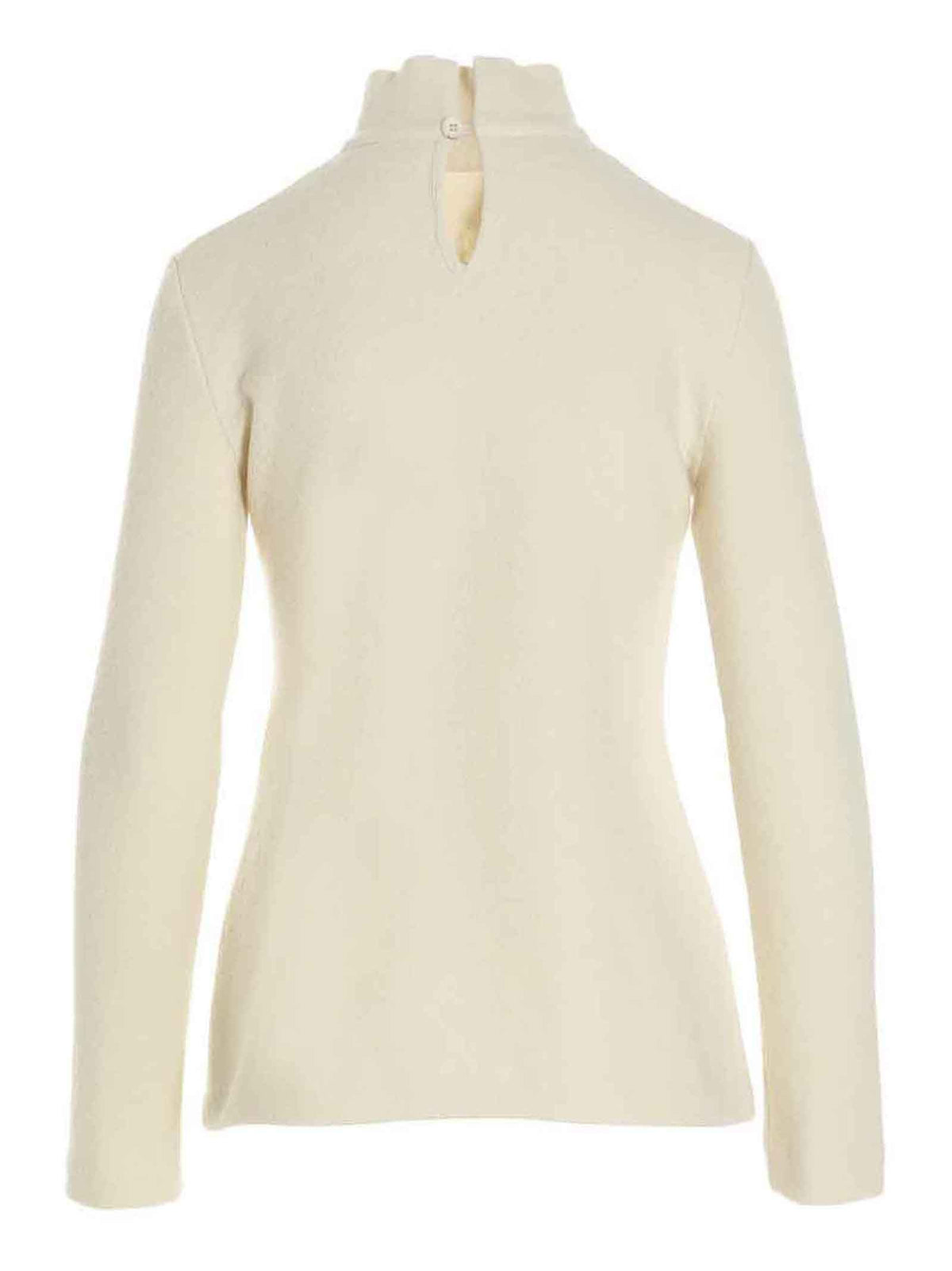 Jil Sander Turtle Neck Sweater White, view 2