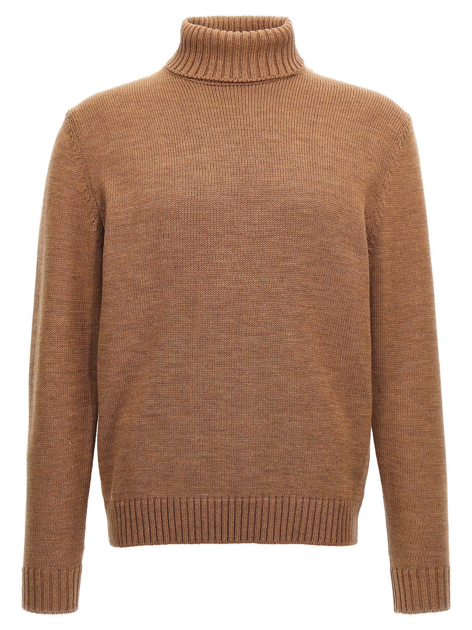 Zanone Turtle Neck Sweater Brown