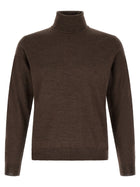 Zanone Turtle Neck Sweater Brown
