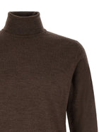 Zanone Turtle Neck Sweater Brown, view 3
