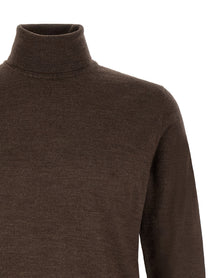 Zanone Turtle Neck Sweater Brown