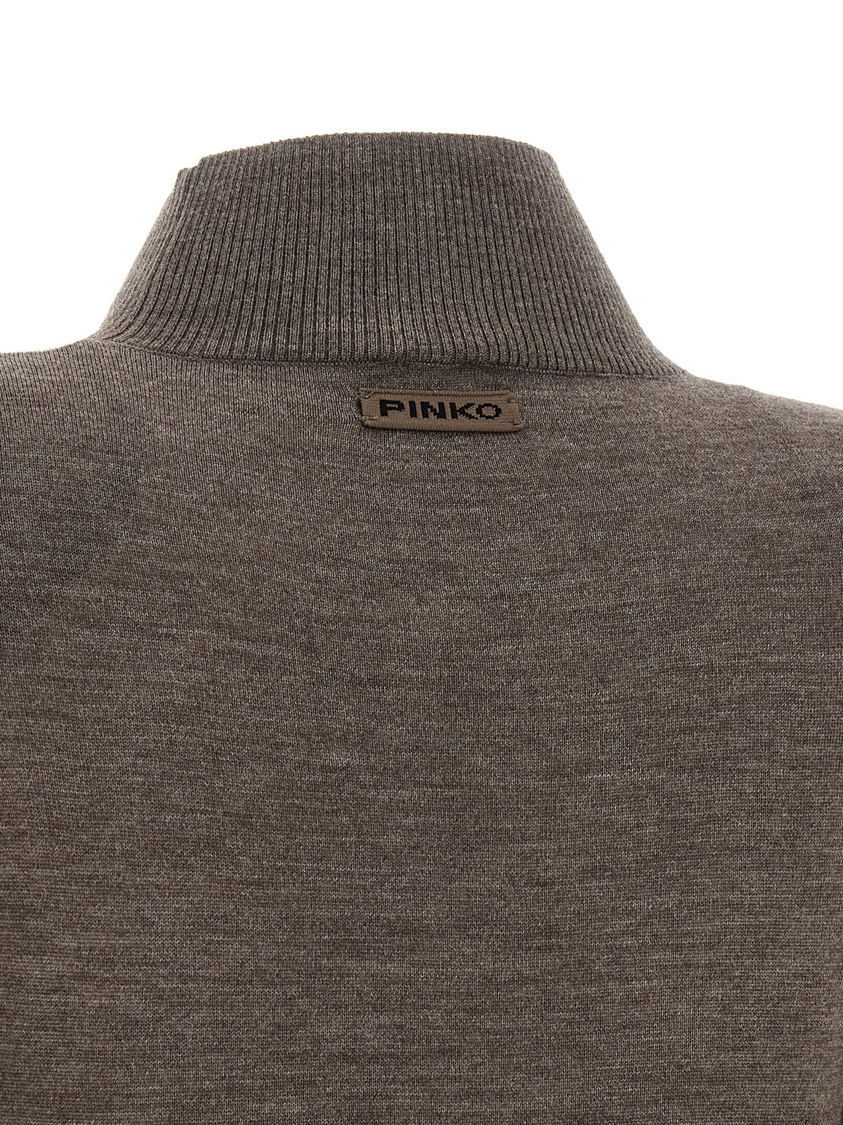 Pinko Turtleneck Dress Beige, view 4