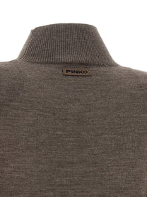 Pinko Turtleneck Dress Beige, view 4